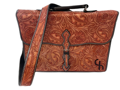 Fully Tooled Leather Briefcase